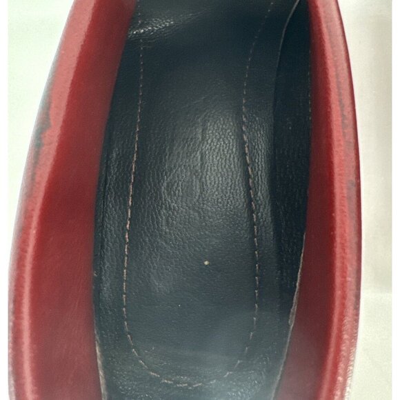 Sofia Artisan Burgundy Leather heel Folded Brim size 6.5,V Cut ankle boot - Picture 10 of 11